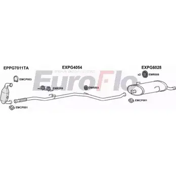 Система выпуска ОГ EUROFLO XPYTEM9 PG20616D 5001B 4368061 PY ZMN изображение 0