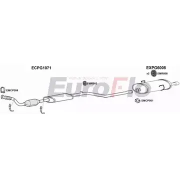 Система выпуска ОГ EUROFLO 5LH8I VJ XW90LJK 4368070 PG20620 1004A изображение 0