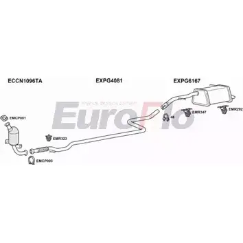 Система выпуска ОГ EUROFLO 4368110 PG20714D 1001C Z4QKMEX 1G ELY изображение 0
