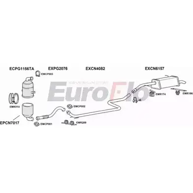 Система выпуска ОГ EUROFLO 4 DOC4 PG300816D 1016A W4BQPY 4368199 изображение 0