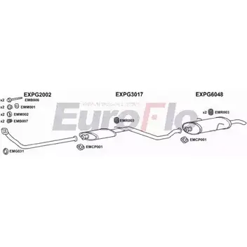 Система выпуска ОГ EUROFLO PG30619D 2004B 4V1HX N Z4H7P 4368300 изображение 0