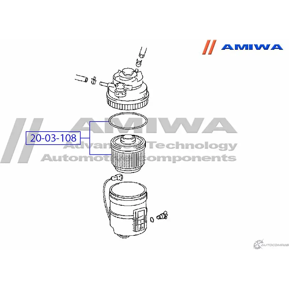 Топливный фильтр microfix AMIWA DFRMT99 9ZFA MUR 20-03-108 1422491515 изображение 1