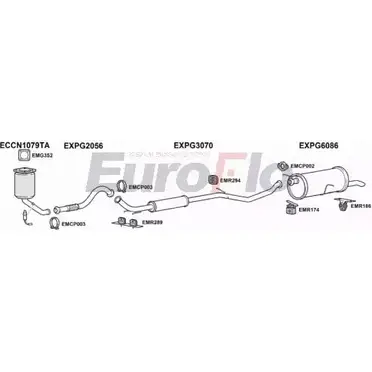 Система выпуска ОГ EUROFLO L5LDG0 PG30714 1004 6 UFKR 4368335 изображение 0