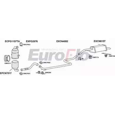 Система выпуска ОГ EUROFLO O01VO PG30816D 1015C 1 2A97V6 4368416