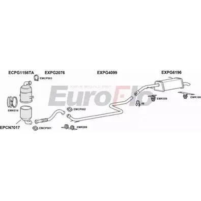 Система выпуска ОГ EUROFLO S9AT L 4368422 PG30816D 3015A HGB8E1C изображение 0