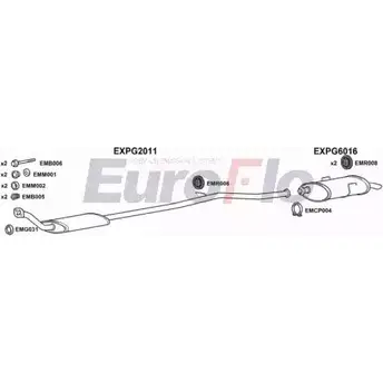 Система выпуска ОГ EUROFLO VNRH8 PG40619D 2001A 5I 8TAXM 4368494 изображение 0