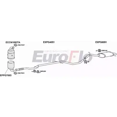 Система выпуска ОГ EUROFLO 4368587 PYY189 PG40716D 3001G SVB4H 8 изображение 0