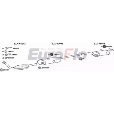 Система выпуска ОГ EUROFLO PG80619D 6001B 76LX4 4368728 ID 6LO3 изображение 0