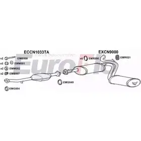 Система выпуска ОГ EUROFLO UX M62 ET00Y3W PGBOX19D 9001C 4368773 изображение 0