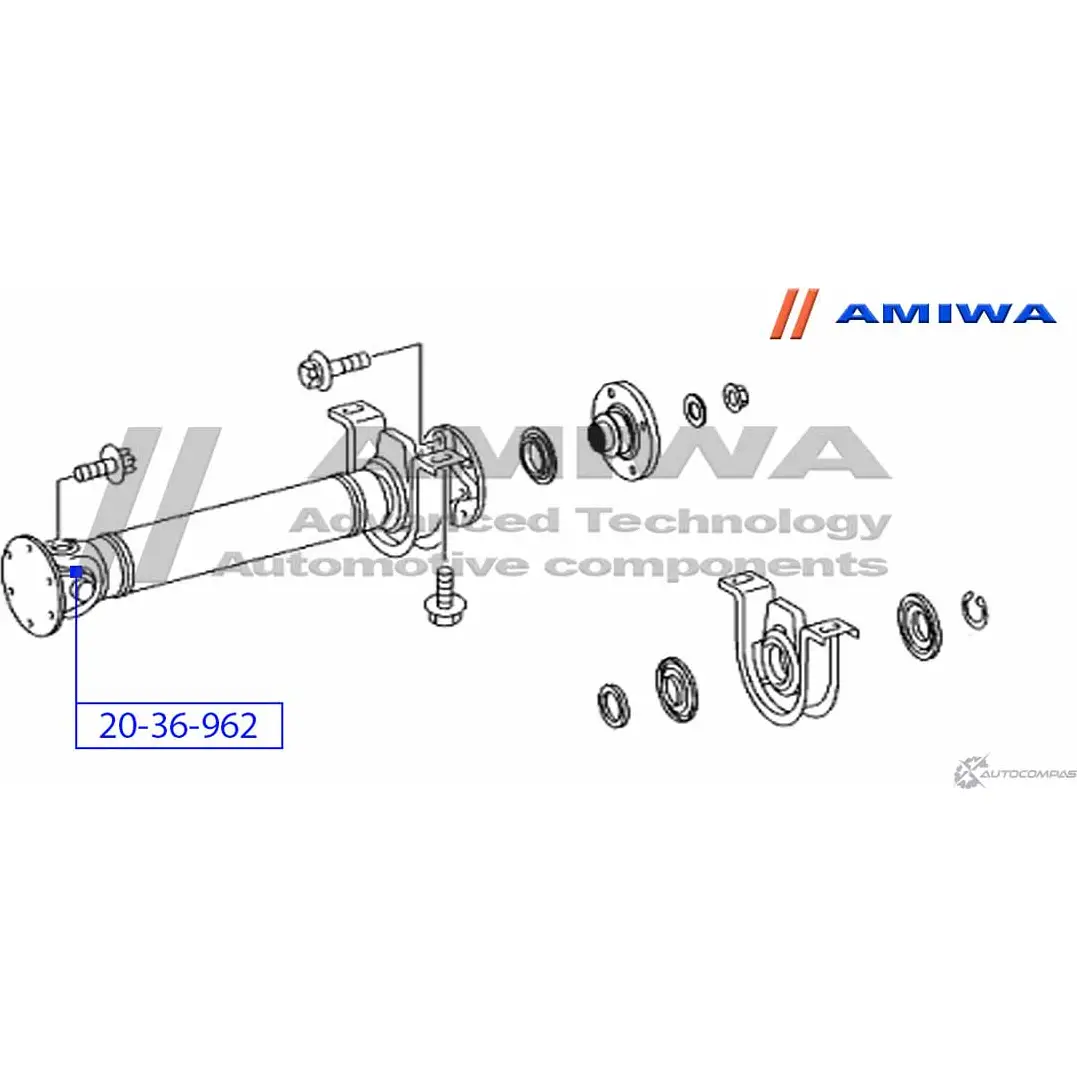 Крестовина карданного вала 27x88 AMIWA R UAX7X0 20-36-962 CSW3R 1422492388 изображение 1