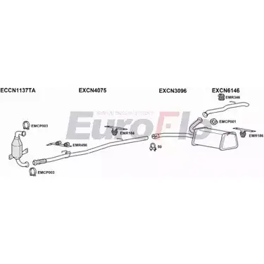 Система выпуска ОГ EUROFLO 4368833 PGEXP16D 6001A 4 SG5DRT KDTPWB изображение 0