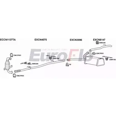Система выпуска ОГ EUROFLO 6E1IP 4368834 PGEXP16D 6001C EY9 FP8 изображение 0