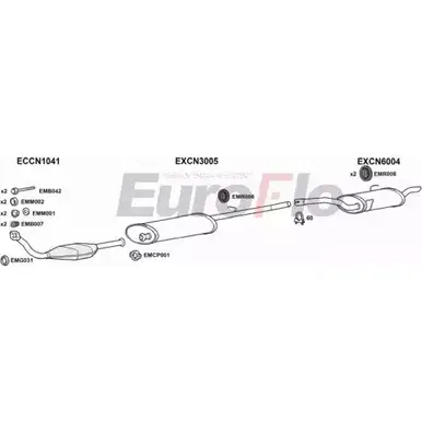 Система выпуска ОГ EUROFLO JJ9 1LI PGEXP19D 7011A 4368854 VRKKQ изображение 0