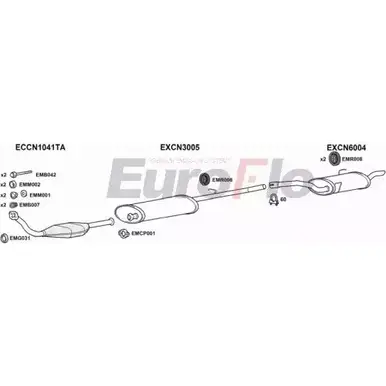 Система выпуска ОГ EUROFLO PGEXP19D 7011C 4368855 73GR PS FZ8TFH