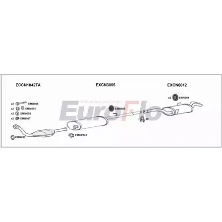 Система выпуска ОГ EUROFLO H52FS5 PGEXP20D 7001E 4368865 NV0 B0 изображение 0