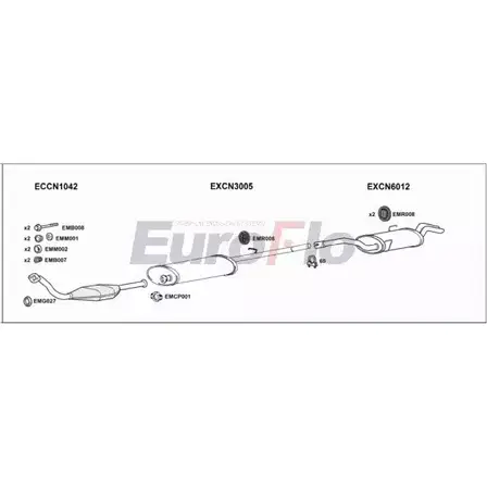 Система выпуска ОГ EUROFLO AA6XJ6 PAC IP7 4368870 PGEXP20D 7008C изображение 0