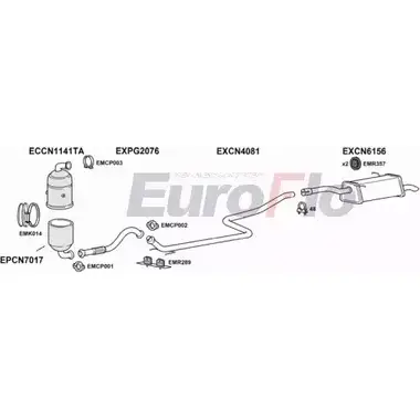 Система выпуска ОГ EUROFLO 4368897 V XWB75 T202K8 PGPAR16D 6004D изображение 0