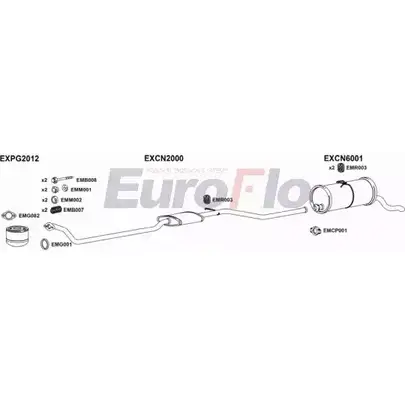 Система выпуска ОГ EUROFLO CEWR3H5 PGPAR19D 7001A J5 ZG2 4368922 изображение 0