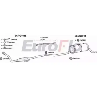 Система выпуска ОГ EUROFLO PJUW9RV 4368924 PGPAR19D 7004A 1 4RJ2E изображение 0