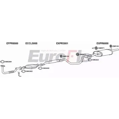 Система выпуска ОГ EUROFLO 42W HN5O 4368947 PRWIR13 1001A U87LUGV изображение 0