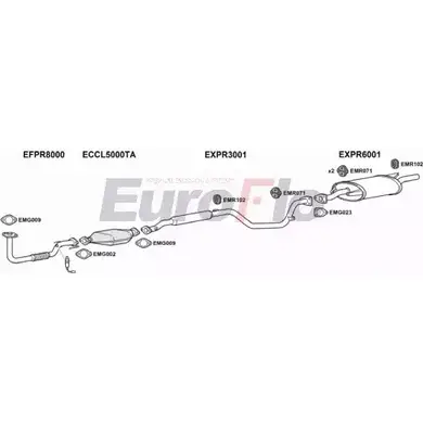 Система выпуска ОГ EUROFLO 4368950 E2CJ M PRWIR13 2001B 5TUVPL изображение 0