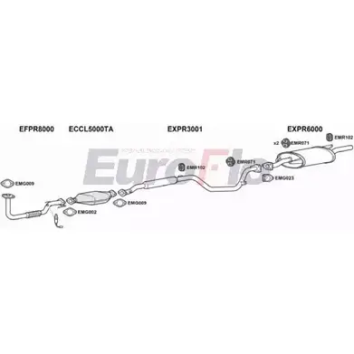 Система выпуска ОГ EUROFLO 4368952 W5 EHW5 LVS9LY PRWIR15 1001B изображение 0