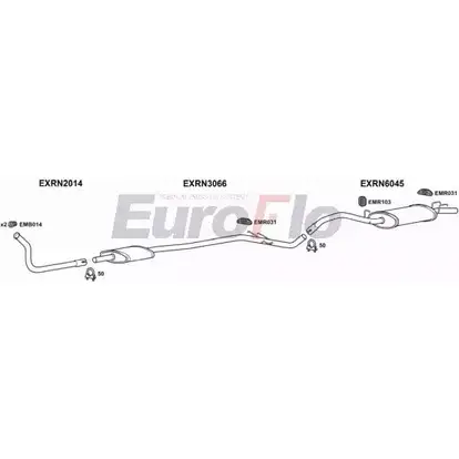 Система выпуска ОГ EUROFLO 4369054 JPT1G FC X5JARZX RN1114 1004A