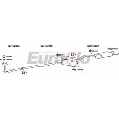Система выпуска ОГ EUROFLO 4369063 RN1117 1004 UYLENF Z IQJ5FC0
