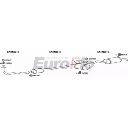 Система выпуска ОГ EUROFLO 32GM B AWFT0HF RN1914 2001 4369091 изображение 0