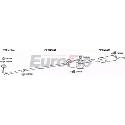 Система выпуска ОГ EUROFLO RN1917 2001A AF6Y 5 4369094 H3F8C