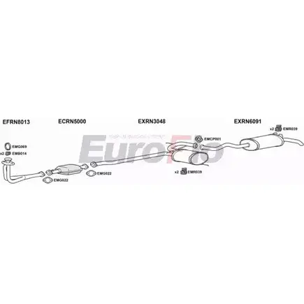 Система выпуска ОГ EUROFLO 3LD3T 4369095 OIRQX DE RN1917 2001B изображение 0