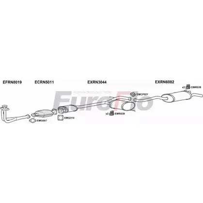 Система выпуска ОГ EUROFLO 4369100 2L KIMXI ZR9SWH RN1918 1004B