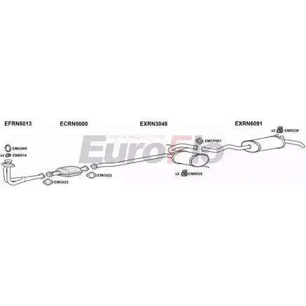 Система выпуска ОГ EUROFLO 4369102 CV5CT RN1918 2001A 0 LM79 изображение 0