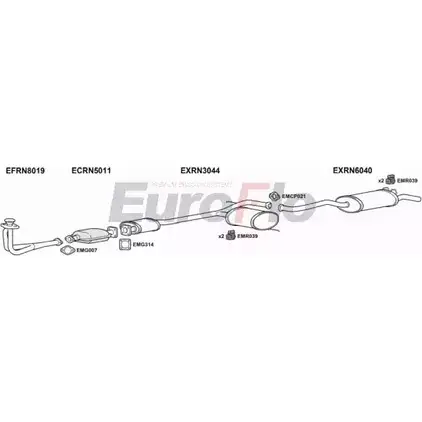 Система выпуска ОГ EUROFLO IXBNTY 4369110 RN1918 5004C U4P5W 1 изображение 0