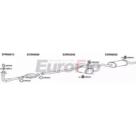 Система выпуска ОГ EUROFLO RN1918 5008 KXMOX 4369111 S OCZUM изображение 0