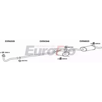 Система выпуска ОГ EUROFLO RN1919D 1004A H GXXO9 VSXFFPF 4369114 изображение 0