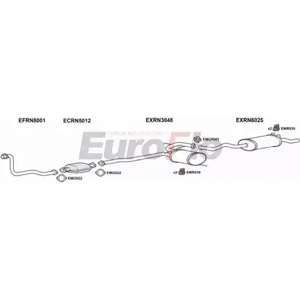 Система выпуска ОГ EUROFLO YG6 CZ 4369115 LYXNQ RN1919D 1004B изображение 0