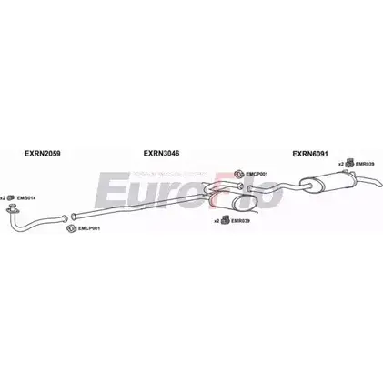 Система выпуска ОГ EUROFLO TJHPAHX RN1919D 2004A IUMX OX0 4369118 изображение 0