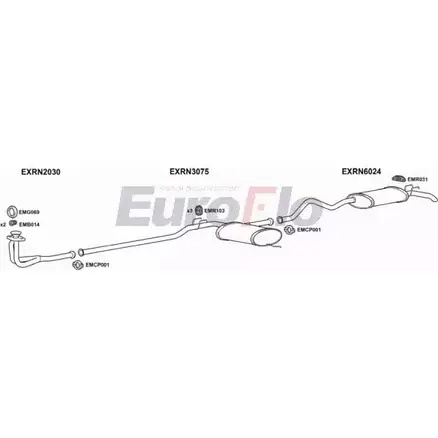 Система выпуска ОГ EUROFLO V 5OD6 RN2117 3004A XIL9V 4369134 изображение 0