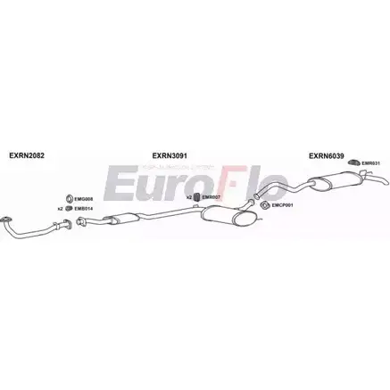 Система выпуска ОГ EUROFLO TAAP L JYKC5 4369141 RN2120 1001C изображение 0