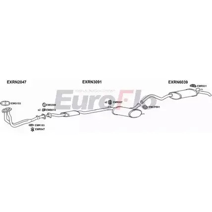 Система выпуска ОГ EUROFLO 0ZXYT RN2120 2001B 4369146 NDY 53
