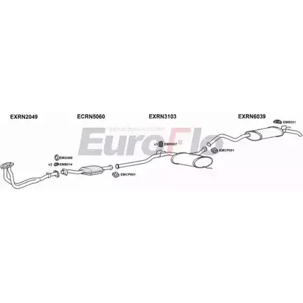 Система выпуска ОГ EUROFLO RN2120 2004B 4369153 UHR63 EX5L85 T изображение 0