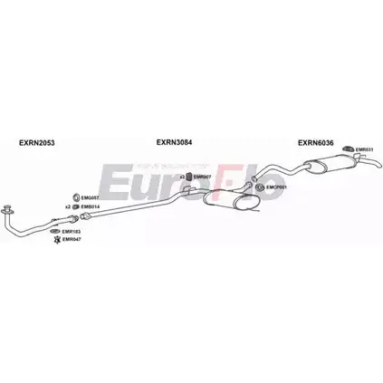 Система выпуска ОГ EUROFLO 7LQ 3Z 4369162 XSPKJ9 RN2121D 2004A изображение 0