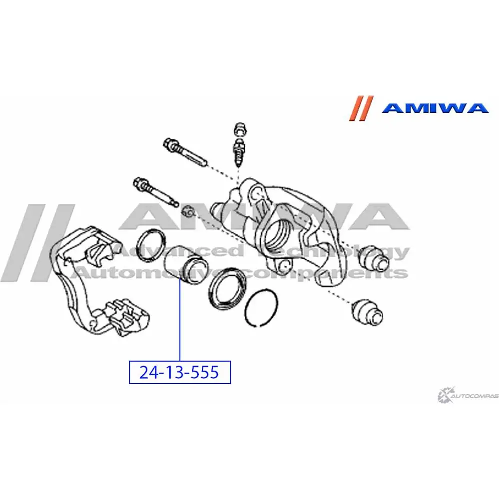 Поршень суппорта тормозного заднего AMIWA 1422491773 H 17ON 24-13-555 ECRIG изображение 1