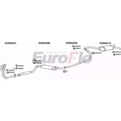 Система выпуска ОГ EUROFLO 0OR1SA 4369176 KWCUN MI RN2520 1008 изображение 0