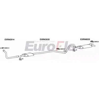 Система выпуска ОГ EUROFLO RN510 1001B 4369199 R BGZT QQ2UTGP изображение 0