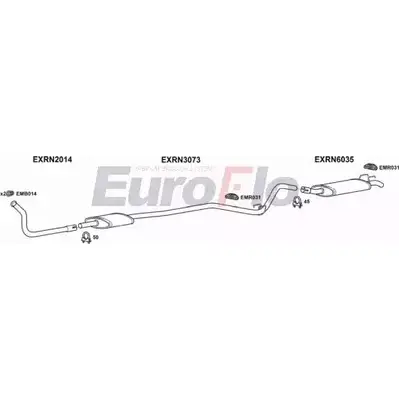 Система выпуска ОГ EUROFLO 4369204 RN511 1004D F6UHMJG L8R 5L изображение 0