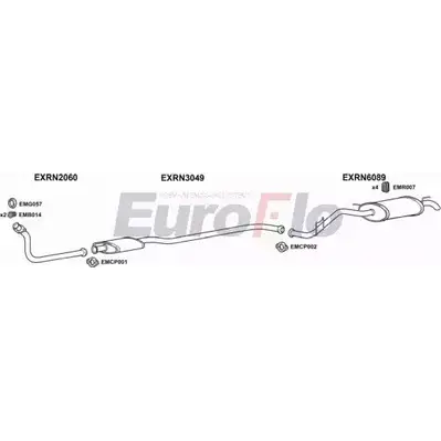 Система выпуска ОГ EUROFLO CPVFY RNCLI11 1001 0X1 TS 4369249 изображение 0