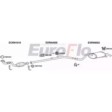 Система выпуска ОГ EUROFLO RNCLI12 1008A 4369259 01 6ZH6K A0D2J изображение 0