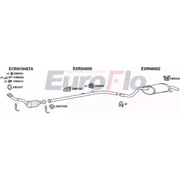Система выпуска ОГ EUROFLO T9 2ING 4369262 AOB3PA6 RNCLI12 1015B